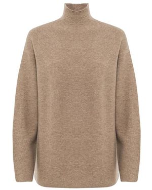 Alpha Studio Turtleneck Gebreide Trui - Bruin