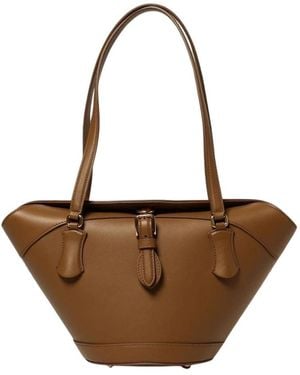 Dolce & Gabbana Elegante Tote Bag Met Verstelbare Gespsluiting En Handvatten Aan De Bovenkant - Bruin