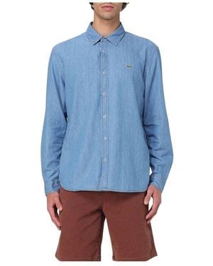 Lacoste Blaue Denim Hemd Lange Ärmel