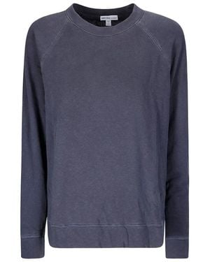 James Perse Hoodies & Sweatvesten ,Blauw ,Katoen Vintage French Terry Relaxed Sweatshirt