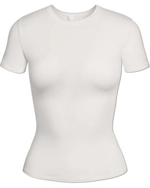 Skims Baumwoll-Jersey-T-Shirt - Weiß