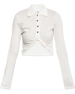 Courreges Polo Shirts - Bianco