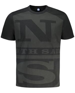 North Sails Schwarzes Baumwoll Herren T-Shirt