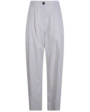 Studio Nicholson Broeken ,Wit ,Katoen Acuna Double Pleat Front Pant - Grijs