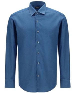 ZEGNA Casual Shirts - Blue