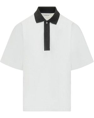 Lanvin Piqué-Polohemd - Weiß