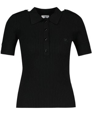 Courreges Ss T-Shirt - Zwart
