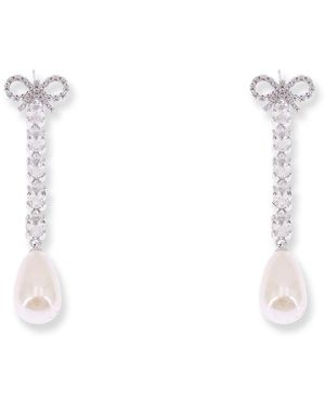 Self-Portrait Earrings - White