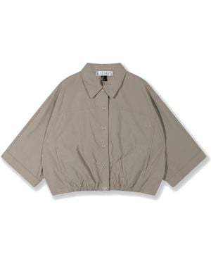 10Days Wide Crinkle Jacket - Grijs