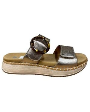 Remonte Schoenen ,Grijs ,Leer D3J51 Slippers - Bruin
