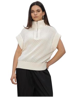 Simplee Truien & Vesten ,Wit ,Linnen Olly Knit-Co-Chi-Med-26-1