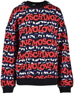 Love Moschino Baumwollstrickpullover - Rot