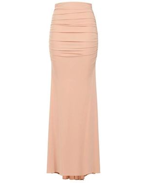 Elisabetta Franchi Rokken ,Roze ,Crepe Jersey Rok Met Drapering