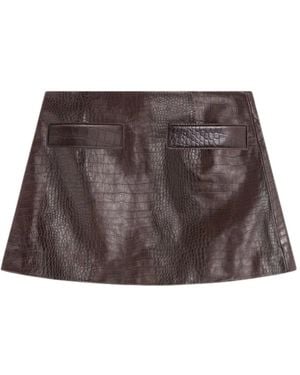 Frankie Shop Rory Minirock Aus Krokodilleder - Braun