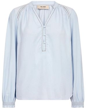 Mos Mosh Blouses &Amp; Hemden - Blauw