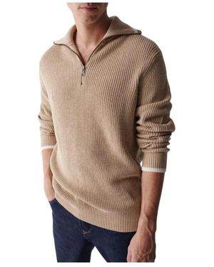 Salsa Jeans R hoher kragen reißverschluss pullover - Natur