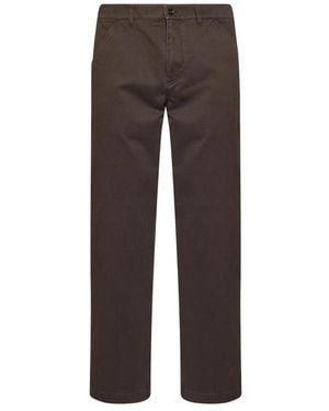 Burberry Broeken ,Bruin ,Katoen Chino's Met Rechte Pijpen
