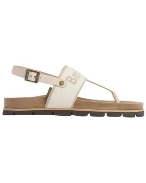 Barbour Schoenen ,Katoen Lumley Toe Post Sandal - Naturel