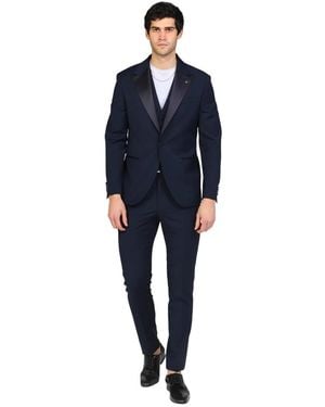 Manuel Ritz Single Breasted Suits - Blu