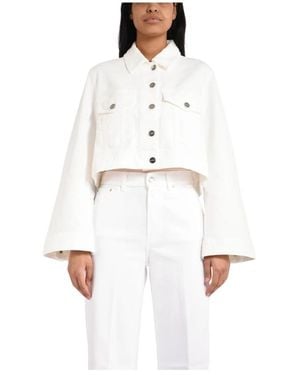 Dondup Stretch Denim Jas - Wit