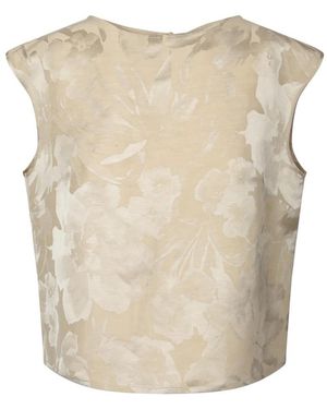 Incotex Sleeveless Tops - Natural
