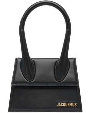 Jacquemus Schwarze Lederhandtasche Schickes Design