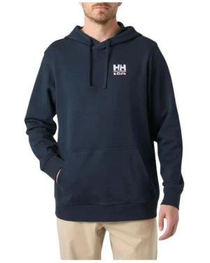 Helly Hansen Hoodies & Sweatvesten ,Blauw ,Katoen Shoreline Hoodie