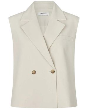 Modström Jassen ,Leer Galemd Vest - Naturel