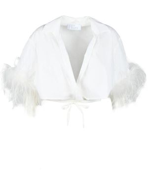GIUSEPPE DI MORABITO Top De Algodón, Mujer, Talla - Blanco