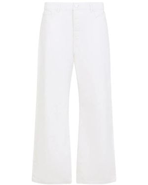 Ami Paris Wide Leg Denim Jeans - Wit