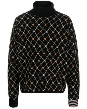 Random Identities Jaquard Roll Neck - Schwarz