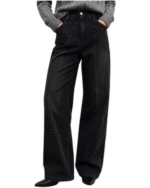 Kocca Jeans ,Zwart ,Denim Jeraldina Denim Broek