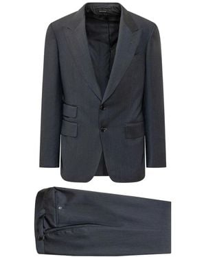 Tom Ford Single Breasted Suits - Blue