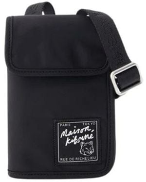 Maison Kitsuné Cross Body Messenger - Black