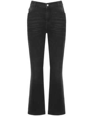 Marella Cropped Jeans - Negro