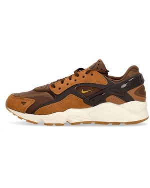 Nike Fitness ,Bruin ,Leer Air Huarache Runner Cocoo Lage Schoenen