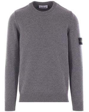 Stone Island Round-Neck Knitwear - Gris