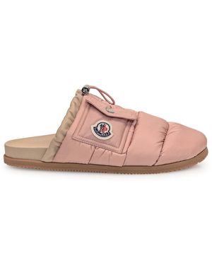 Moncler Schoenen ,Roze ,Leer Mon Pocket Mules