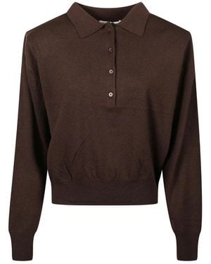 Frankie Shop Round-Neck Knitwear - Bruin
