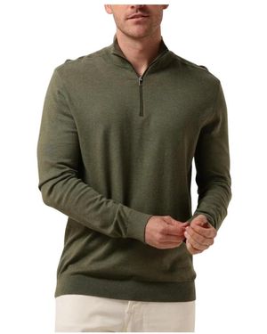 SELECTED Truien & Vesten ,Groen Truien & Vesten Slhberg Half Zip Cardigan Noos