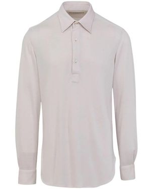 Giuliva Heritage Lange Mouw Poloshirt - Wit