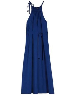 Weekend Blaues ärmelloses kleid mit gesammelten details