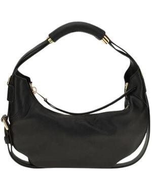 Moschino Leder Hobo Bag - Schwarz