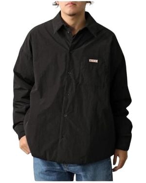 Marni Color-Block Boxy Fit Padded Shirt Jacket - Schwarz