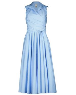 Patou Gedrapeerde Jurk - Blauw