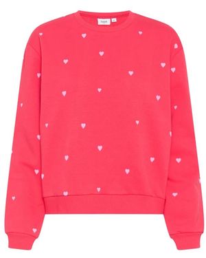Saint Tropez Viva Bonbon Harts Sweatshirt - Roze