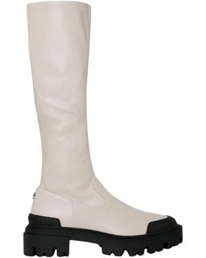 Steve Madden Schoenen ,Wit ,Hoge Laars - Bruin