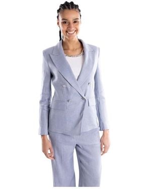 Marella Jassen ,Blauw ,Leer Bussola Blazer