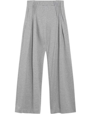Dries Van Noten Broeken ,Grijs ,Katoen Wijde Broek