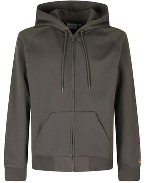 Carhartt Hoodies & Sweatvesten ,Groen ,Hooded Chase Jacket - Grijs
